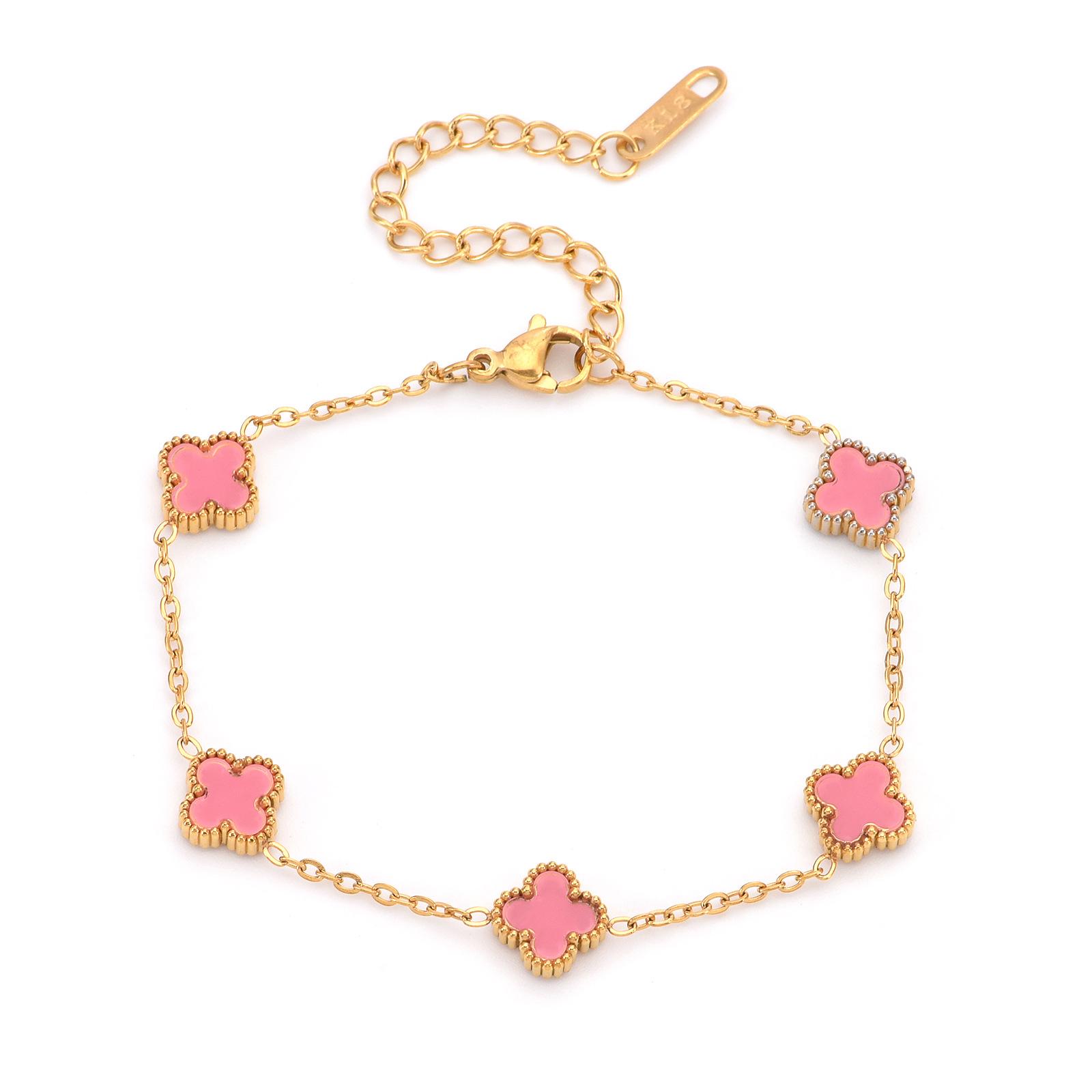 

Браслет Клевер 9мм Маленькие Модели Титановая Сталь Женская Мода Четырехлистный Клевер Женский Браслет