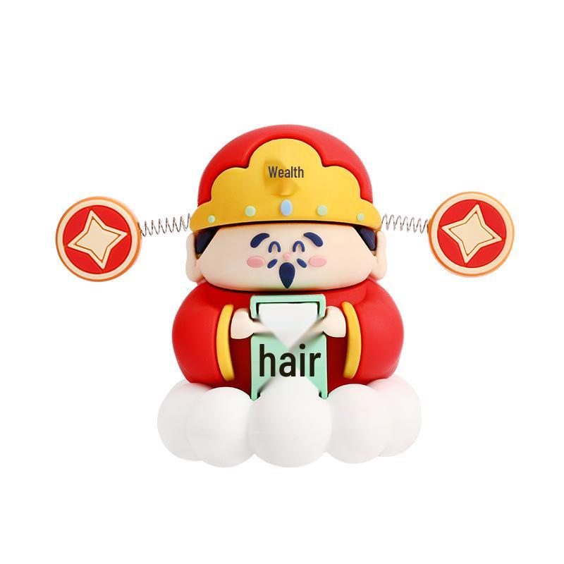 Creative God of Wealth Statue - New Year Decoration for Office, Car, or Desktop Gift