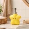 400ML Cartoon Star Soap Dispenser with Plastic Pump, Refillable Liquid Hand Soap Container, Empty Shower Gel Lotion Bottle for Bathroom