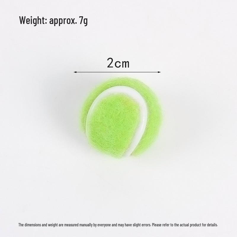 Mini Plush Tennis Ball Keychain - Creative DIY Sports Bag Pendant and Photography Prop