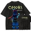 Classic Role Playing Games Omori Peripherals Print T-shirt New Harajuku Streetwear Oversized Men Women Vintage Washed Cotton Tee