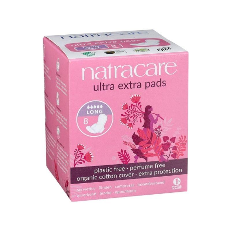 NATRACARE Ultra Extra Long Wings, 8-pack (Individually Wrapped)