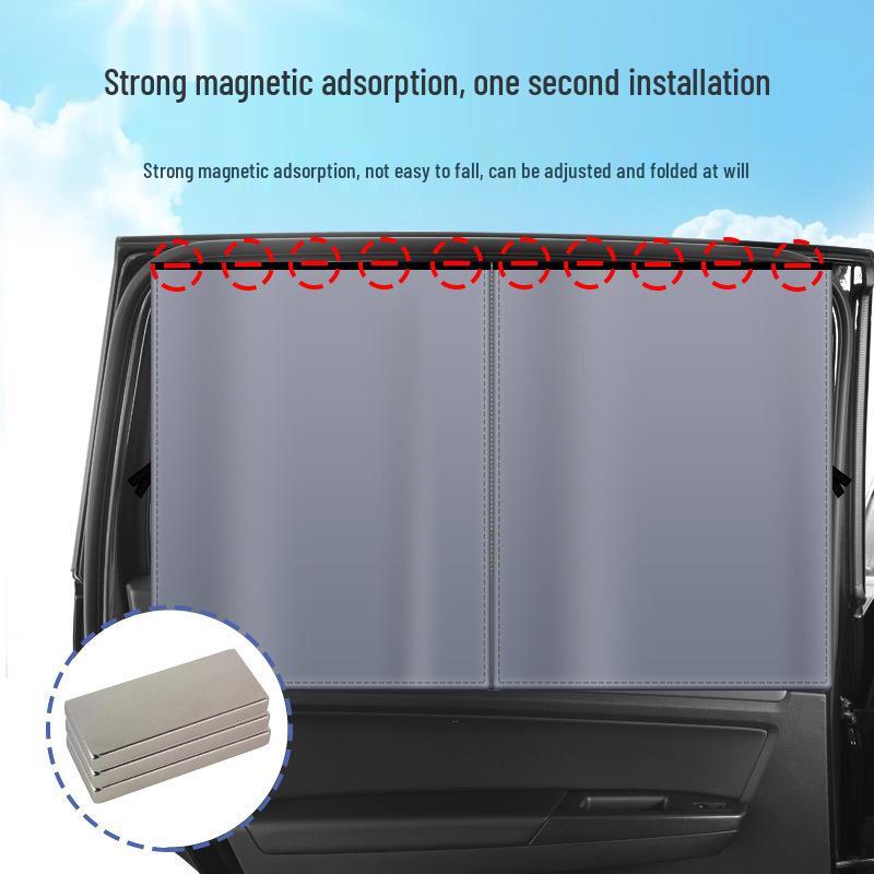Universal Breathable Mesh Sun Shade for Car Side Windows - Privacy Curtain
