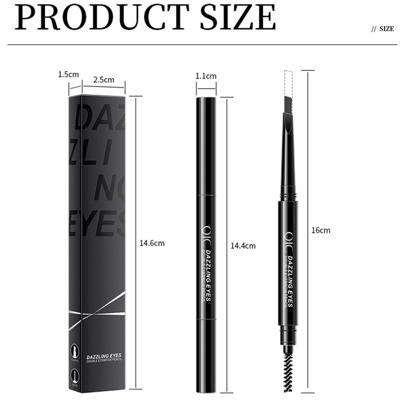 Makeup Automatic Rotation Waterproof Eyebrow Pencil Double Head Natural Makeup Is Not Easy To Decolorize Unibrow Beginners