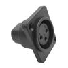 Tool Less 3Pin XLR Adapter Straight Terminal Panel Mount Connector ABS Alloy For Mobile Auditory Applications