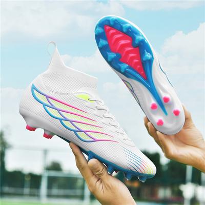 Men's Soccer Shoes AG Anti-Skid High Top Football Boots Boy's Professional Training Shoes Outdoor Soccer Cleats
