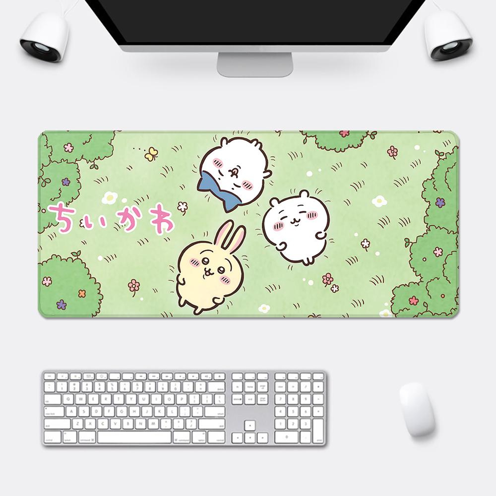 Cute Anime Chiikawas Mousepad HD Printing Computer Gamers Locking Edge Nonslip Mouse Pad XXLxcm Keyboard PC Desk Pad