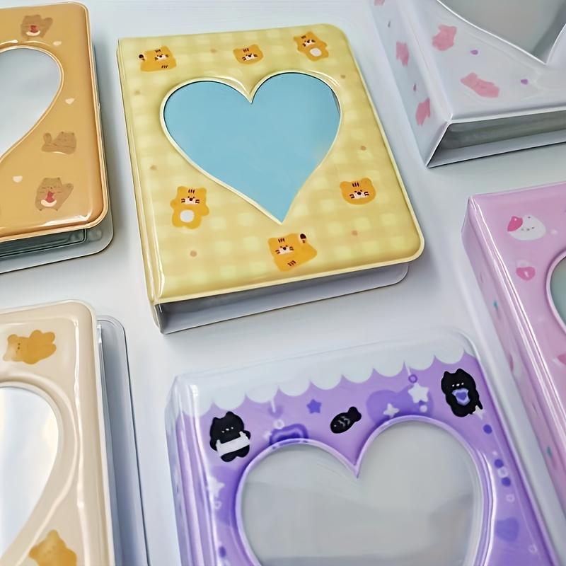 1pc Three-Inch Love Album Photo Storage Book with Heart Design - Transparent Inner Pages, Perfect for Commemorating Precious Moments, Memory Book