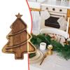 Christmas Tree Shaped Tray Appetizer Platter Kitchen Decoration Practical Wooden Snack Plate for Dining Table Events Holiday