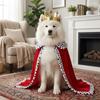 Capa Ajustável de Rei para Cachorro com Coroa Fantasia para Animal de Estimação Xales para Cachorro Manto de Rei para Cachorro Pet para Foto