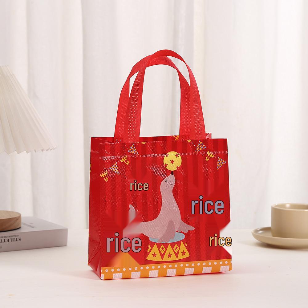 Children's Cartoon Amusement Park Tote Bag - Waterproof, Non-Woven Gift Bag