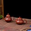 Master Pure Handmade Chaozhou Hand Pulled Zhu Clay Pot Zisha Pot Kung Fu Tea Set Rongtian Junde Siting Water Mill Tea Breaker
