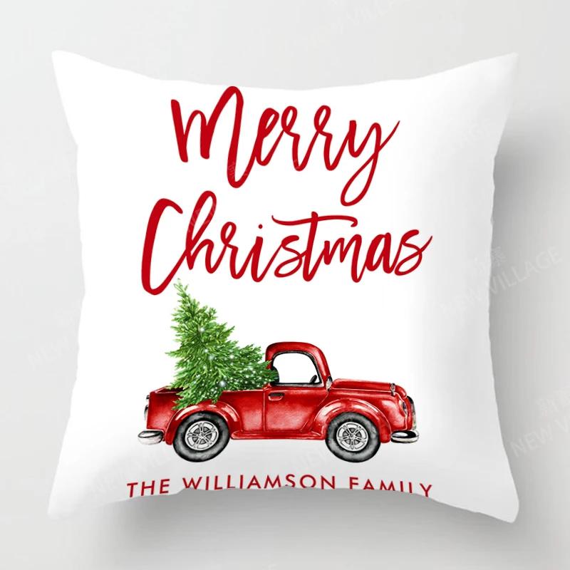 Christmas Series Pillowcases Sofas Cushion Covers  Home Decor Can Be Customized for Holiday Celebrations 40x40 50x50 60x60 35x35