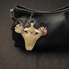 Leather Rabbit Car Keyring Bag Pendant Handmade Charm Personalized Trendy Girl Gift Bag Accessories