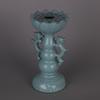 Song Dynasty Ru Kiln Blue Glaze Dragon Lotus Candlestick: Antique-Inspired Palace Porcelain Collection Piece