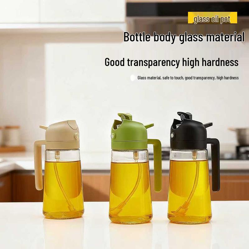 Dual-Use Glass Oil Spray Bottle for Kitchen & Air Fryer