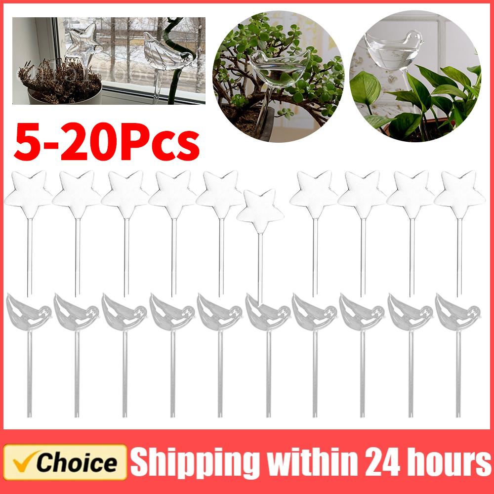 5-20Pcs Automatic Plant Watering Bulb PVC Transparent Waterer Self Watering Bulbs Home Garden Plant Dropper Drip Irrigation