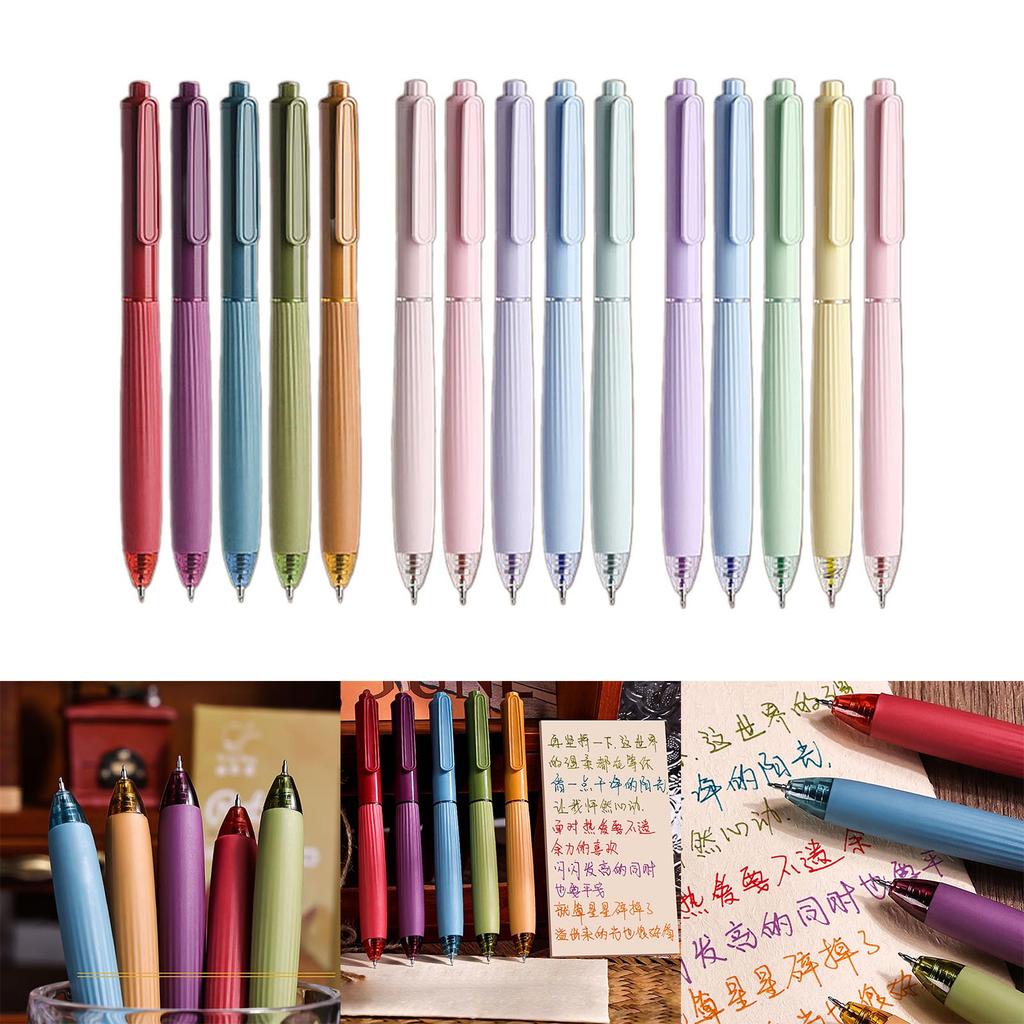 5 Colors Retractable Gel Pen 0.5mm Neutral Pen Signature Pen School Supplies