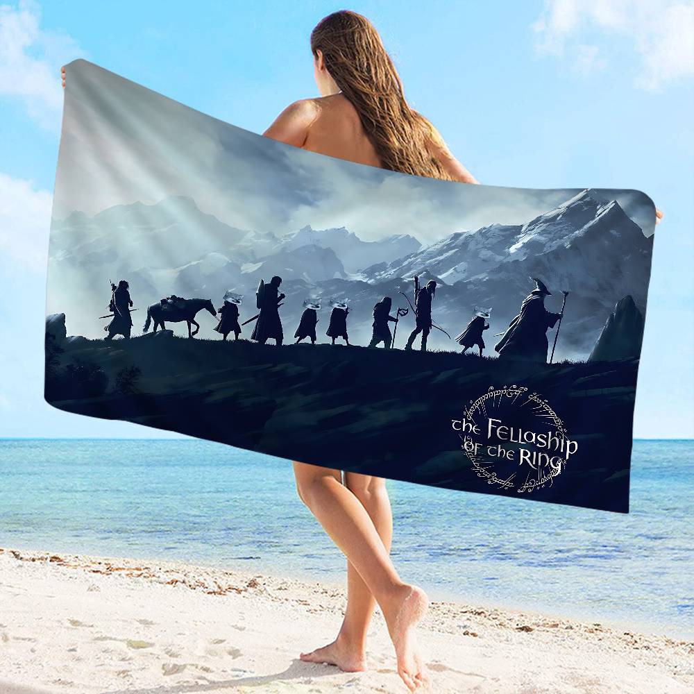 T-The L-Lords Of The R-Rings Microfiber Blanket Quick Drying Beach Towels Oversized Printing Super Absorbent Pool Towel Blanket