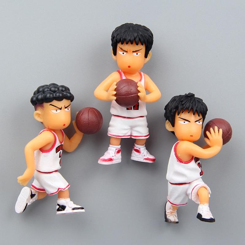 5pcs/set Anime SLAM DUNK Cute Model Fridge Magnet Toy Sakuragi Hanamichi Rukawa Kaede Creative Refrigerator Magnets Gifts