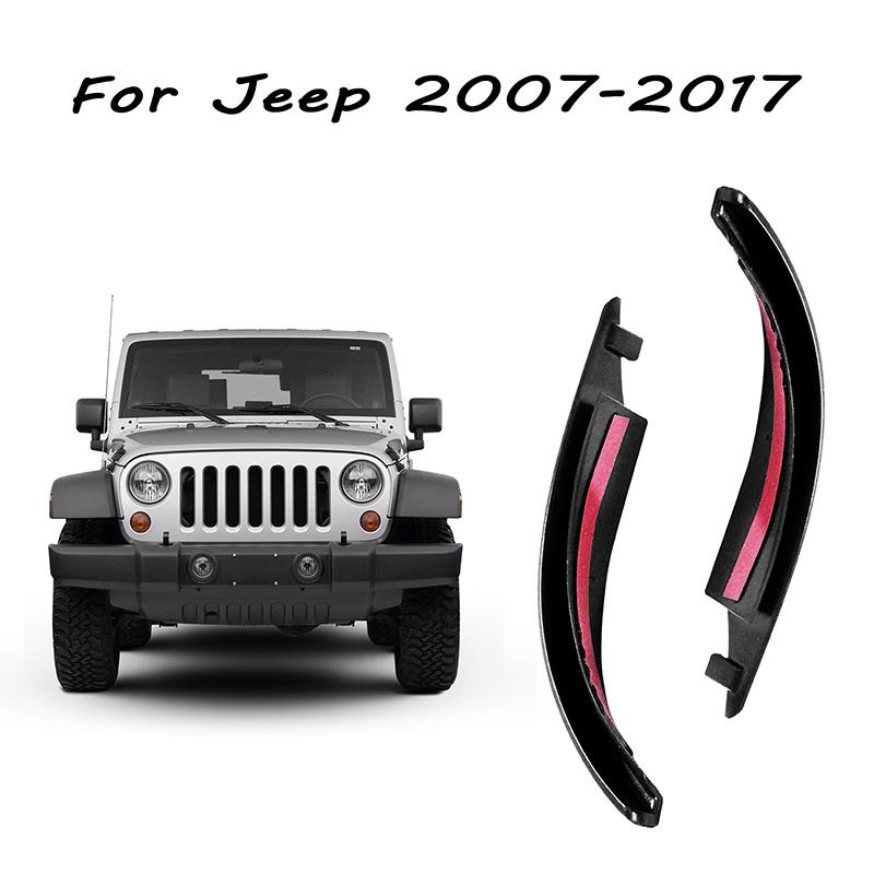 Car Roof Water Rain Gutter Diverters ABS Hardtop Rain Water Deflector Extension For Jeep Wrangler JK 2007-2017 JL 2018-2013 DIY