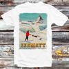 Zermatt Switzerland Vintage Ski Poster T Shirt B1064