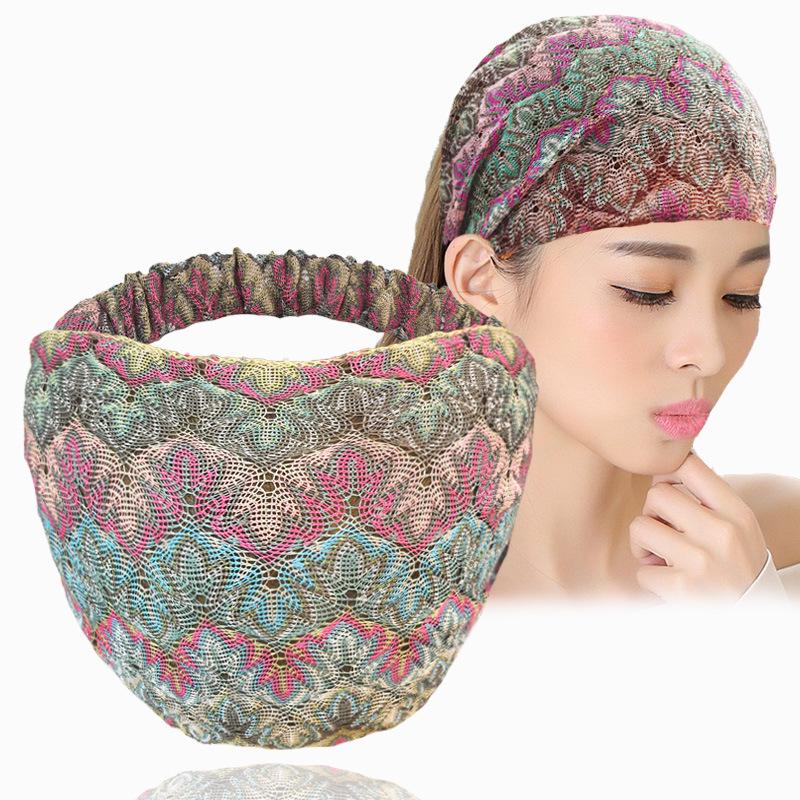 Elastisches Mode-Kopftuch mit breitem Rand zum Abdecken von weißem Haar – Stirnband im Fransenstil für Ausflüge