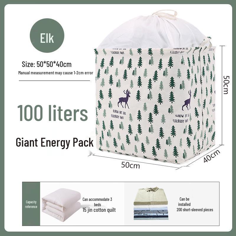 

Large Capacity Cotton Linen Storage Bag