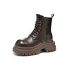Augustine brown Martin boots women's 2025 new autumn platform retro British style Maillard locomotive short boots