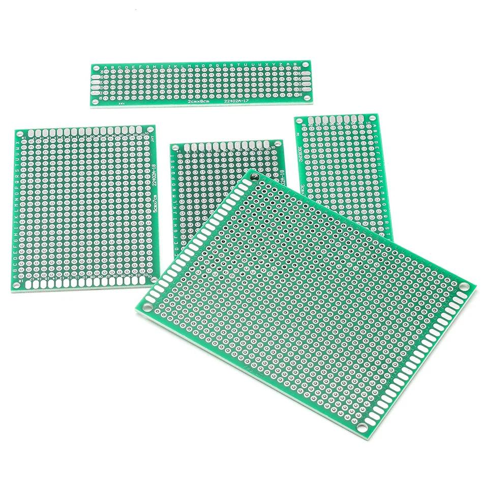 40 Stück doppelseitige Prototyping-Leiterplatten, 5 Größen universelle unverdrahtete perforierte Leiterplatten-Kits