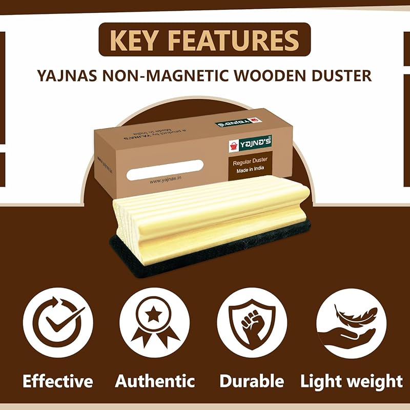 

Yajnas Wooden Duster For Whiteboard & Chalkboard Use, Premium Non Magnetic Wooden Duster With 1 Black, 1 Blue, 1 Green W 111 белый