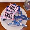 Denim English Alphabet Bow Braided Rope Hairpin Niche Fashion Personality New Catch Clip Shark Clip