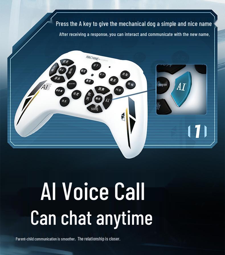 Smart AI Robot Dog with Voice Dialogue, Remote Control, Call Function, Item Pickup & Cannonball Shooter