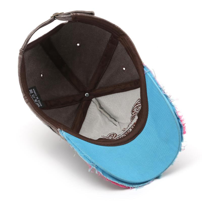 Nowa Płukana Bawełna Haftowane Litery Czapka Baseballówka Dla Mężczyzn Kobiet Hip Hop Patchwork Uliczna Daszek Kapelusz Outdoor Tata Czapki Truckerki