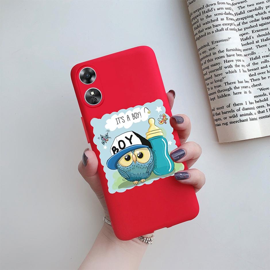 For OPPO A17 Phone Case CPH2477 Flower Butterfly Casing TPU Soft Silicone Back Cover for Oppo A17 A 17 Shell OppoA17 Bumper Capa