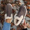 Women's Fashion Plush Lined Snow Boots Solid Color Round Toe Slip on Flat Short Boots Winter Warm Outdoor Short Boot