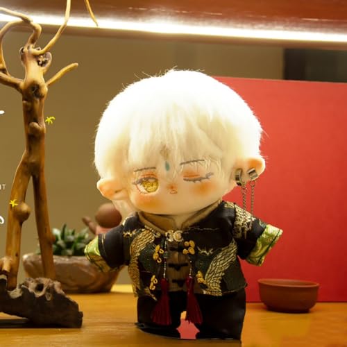 niannyyhouse Ancient Style Suit (Jacket, Shirt, Pants) 20cm Plush Clothes, Doll Accessories