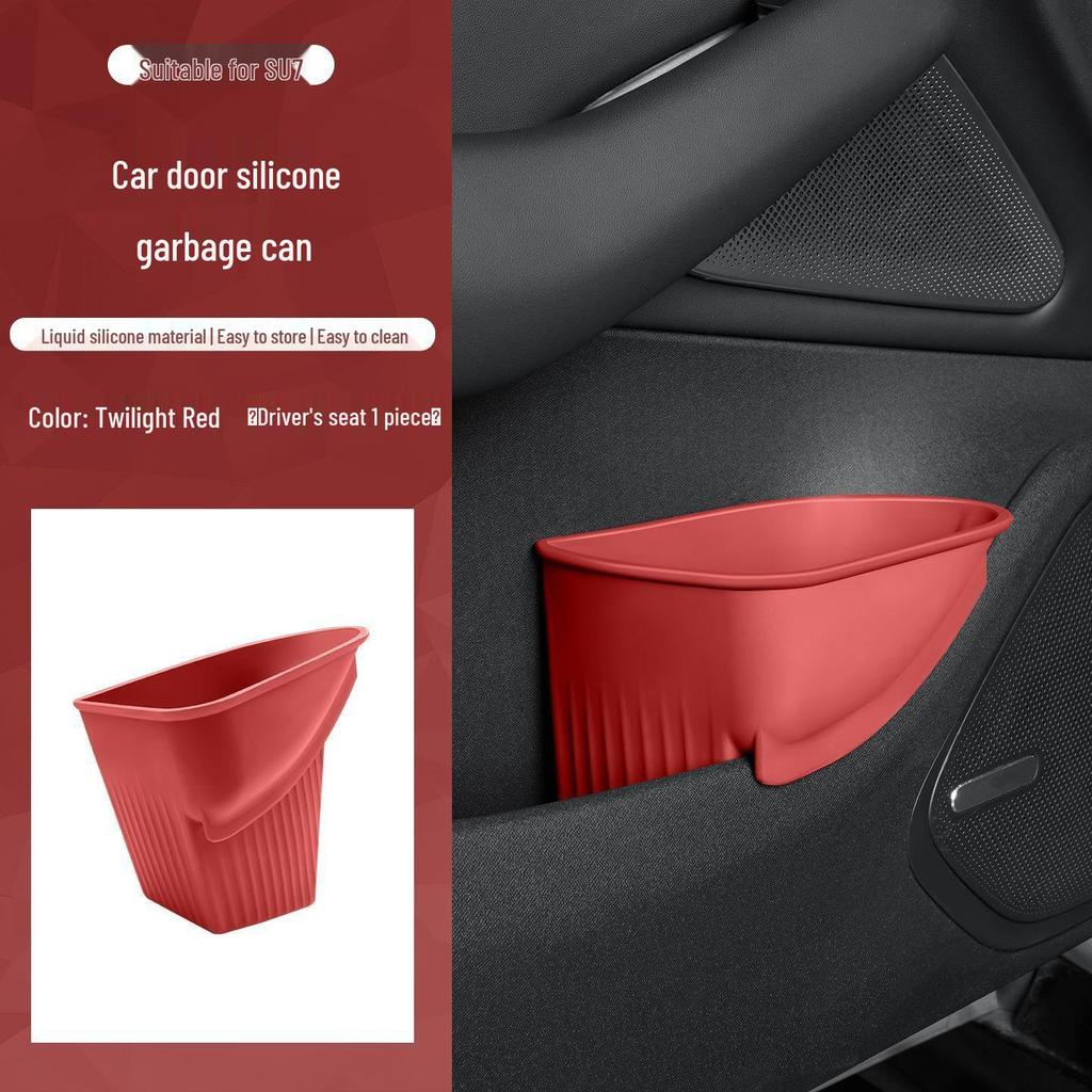 Anwendbarer Xiaomi SU7 Auto-Mülleimer & Regenschirm-Aufbewahrungsbox - Silikon Multifunktionales Innenraumzubehör für den Beifahrersitz.