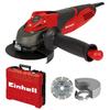 Einhell meuleuse d'angle 125mm te-ag 125/750 kit (750 w, avec coffret) livré avec disque de coupe