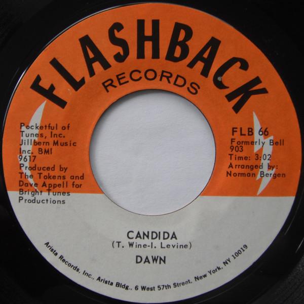 

7inch Record DAWN - Candida / Knock Three Times FLB66 Flashback Recor US Rock Used