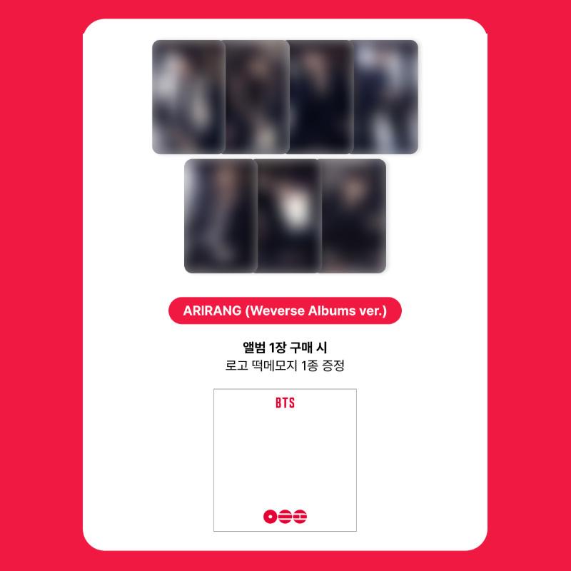 BTS 'ARIRANG' Album Fotocard Ufficiale Online