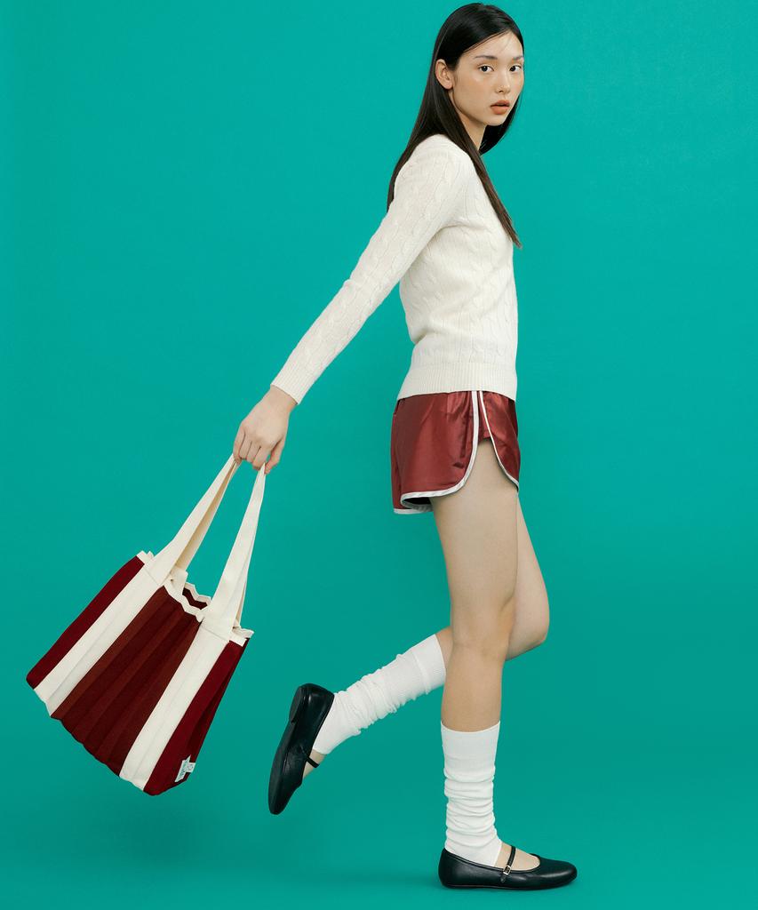 Pleatsmama Two-Way Shopper Bag Red