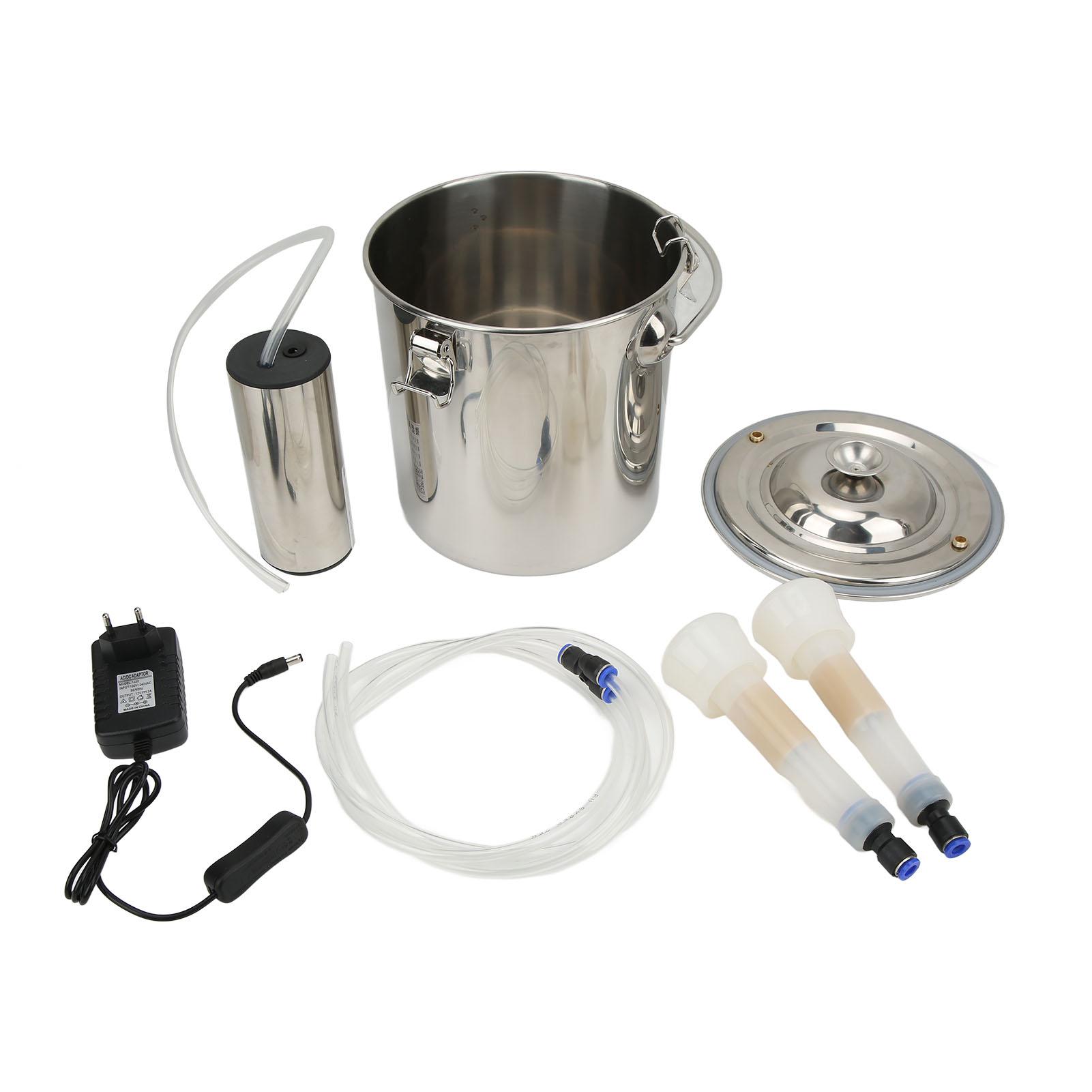 

7 літрів Доїльний апарат Нержавіюча сталь Електричний молоковідсмоктувач Подвійна головка Доїльний пристрій Побутовий L