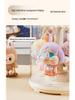 Labubu Charm Music Rotating Display Box: Transparent Plush Doll Figurine Storage Stand