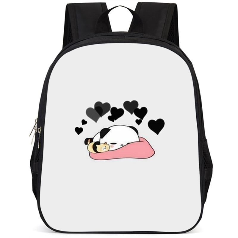Spacious 15 Inch Panda Backpack For Elementary Kids Lightweight Oxford Cloth