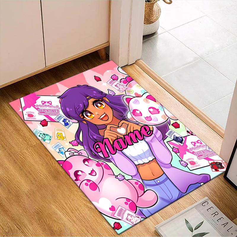 Custom Name Fantasy Friends Aph-mau World Rug Game Carpet, Floor Mat for Bedroom Living Room Entryway Rug,Home Decor Idea Gift for Christmas birthday