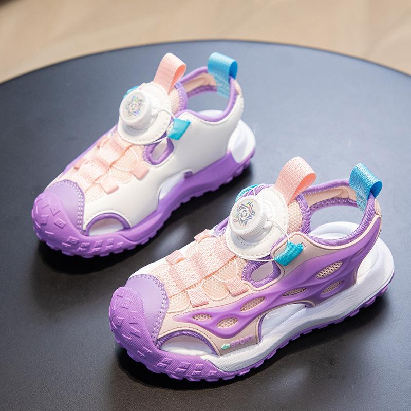 Children's Sports Sandals Summer 2025 New Soft-soled Fashion Girls Princess Shoes Hollow Boys Bag Head Beach Shoes