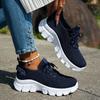 Fashion Women's Spring Knitted Shoes Lightweight Breathable Mom Shoes Plus Size Comfort Non-Slip Casual Flat Sole
