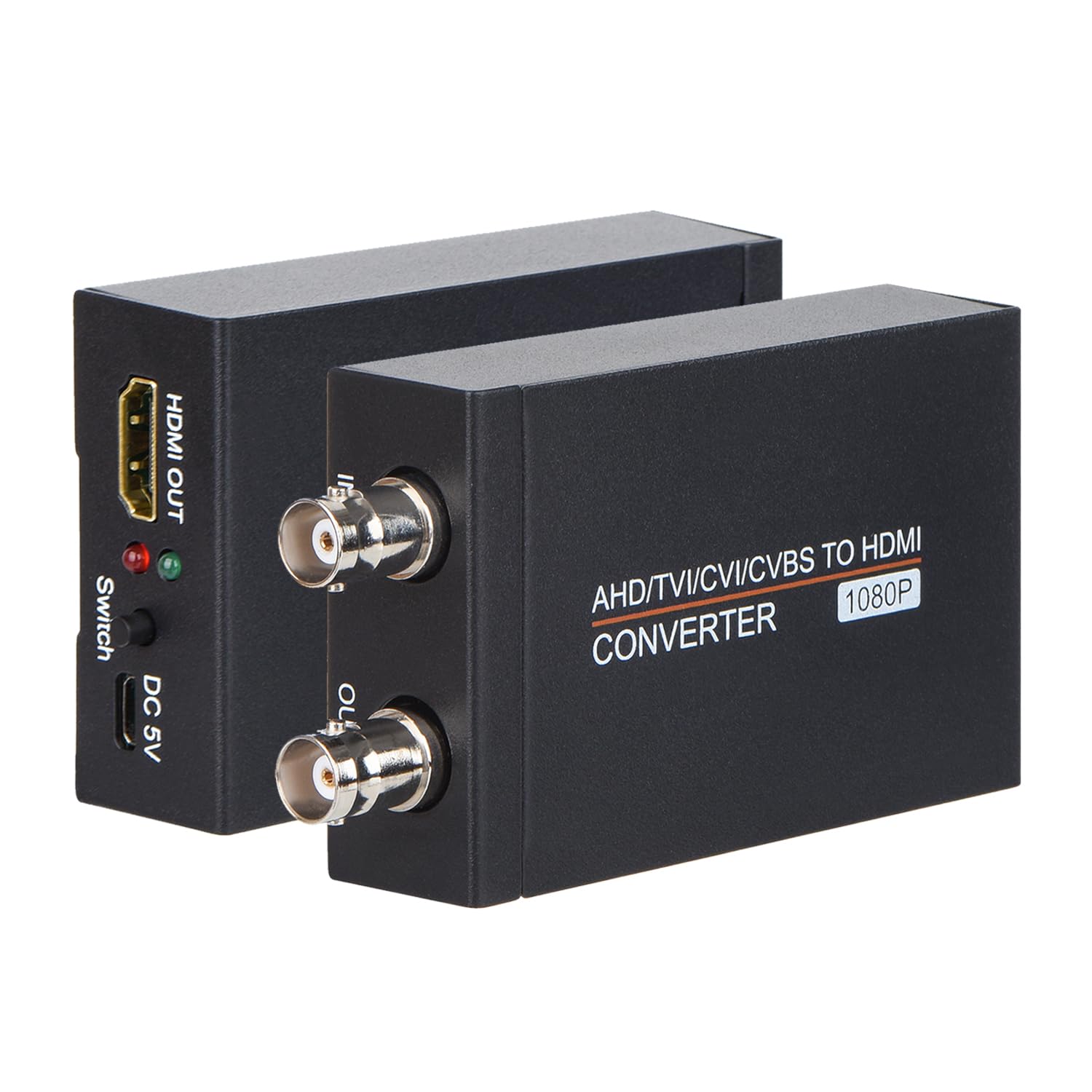 

to HDMI Conversion Adapter AHD HDMI Full HD 4K 720P 1080P 3MP 4MP 5MP 8MP BNC to HDMI Video Adapter TVI CVI AHD CVBS BNC Video Signal Converter чорний