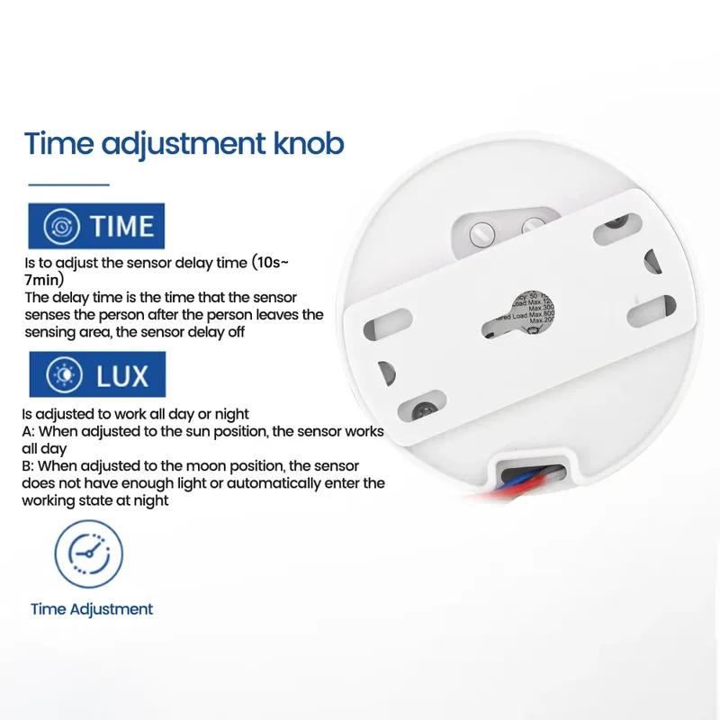 AC85-265V Intelligent Human Infrared PIR Motion Sensor Switch Ceiling sensor switch Human Presence Detector